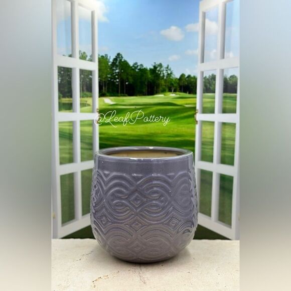 Eminence Purple  Ceramic Planter Pot No drainage hole - Picture 4 of 9